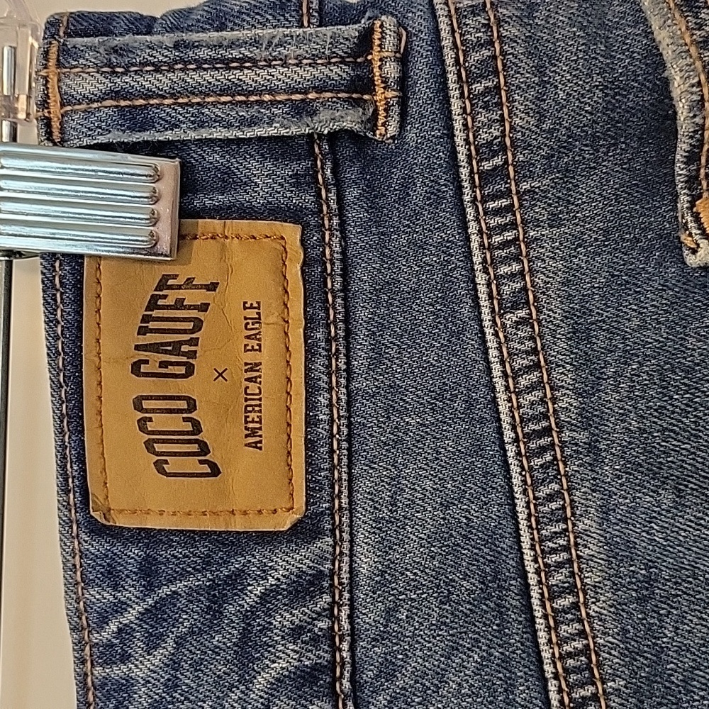 Coco Gauff x American Eagle High Rise Stretch Mini Denim Skirt Size 8/29W NWT - Picture 10 of 12